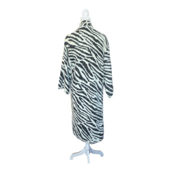 Anthropologie Flynn Zebra Kimono Knit Sweater Duster, One Size - Picture 3 of 4